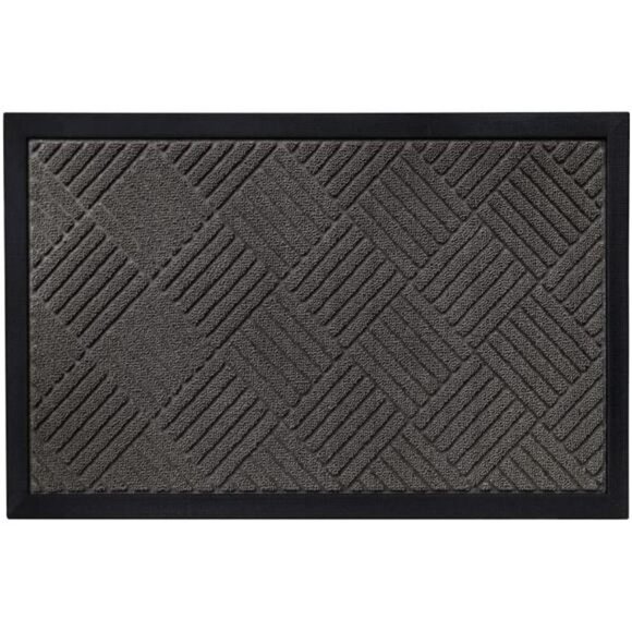 WeatherMax Doormat, Durable Natural Rubber, 17x29, Gray Diamond - Picture 3 of 6